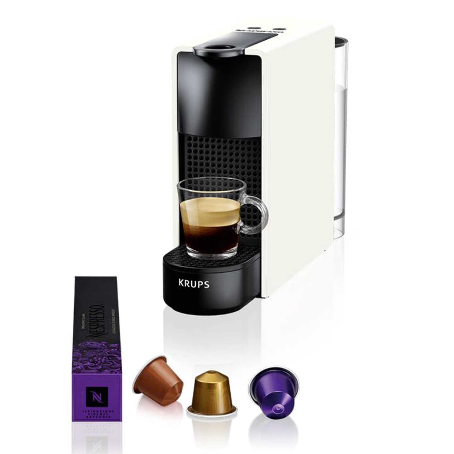 Nespresso Essenza Mini Machine à Café à Capsules - Blanc, Ultra Compacte